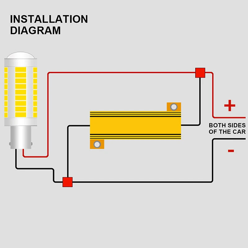 CANbus LED Load Resistors 2-Pack – Fix Turn Signal Hyper-Flash