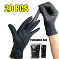 Black Disposable Nitrile Gloves Latex & Powder Free for Tattooing Manicures Salon Cleaning Disposable Food Working Latex Glove Zpaxo 20 PCS L-23x11cm
