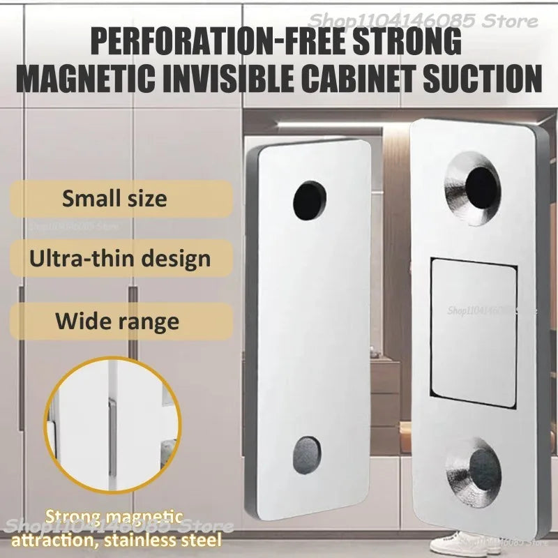 Strong Magnetic Cabinet Catches Ultra-Thin Door Magnets Stops Invisible Adhesive Drawer Magnet Catch for Kitchen Closet Closer Zpaxo