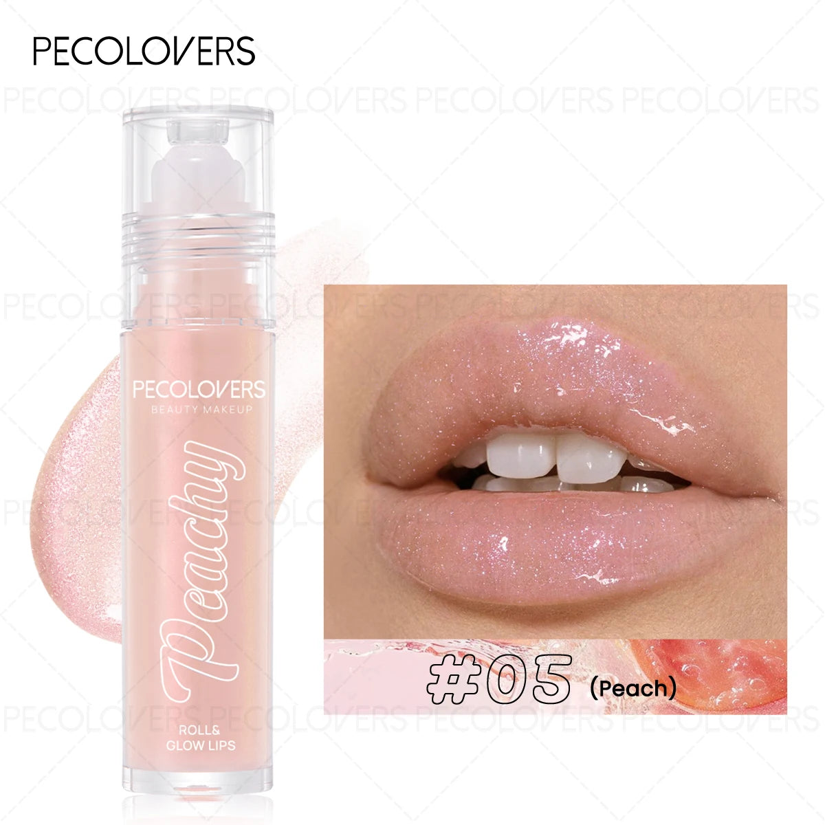 1PC Shimmer Moisturizing Lip Oil Long-Lasting Non-Sticky Lip Gloss Sweatproof Formula Pinkish-Shimmer Lip Gloss for Everyday Zpaxo 05