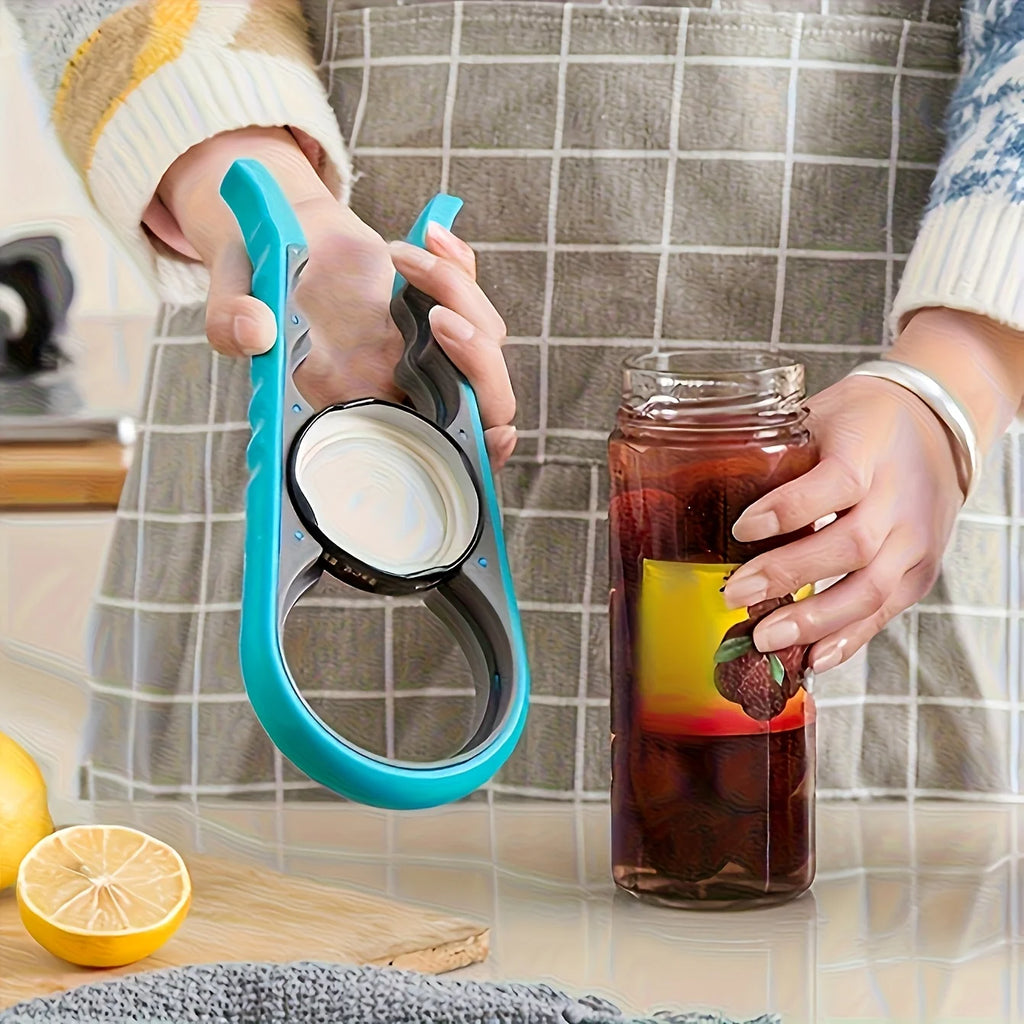 4-in-1 Ergonomic Non-Slip Manual Opener for Bottles Cans, Portable Kitchen Bar Tool, Great Gift for Weak Hands Elderly Youth Zpaxo