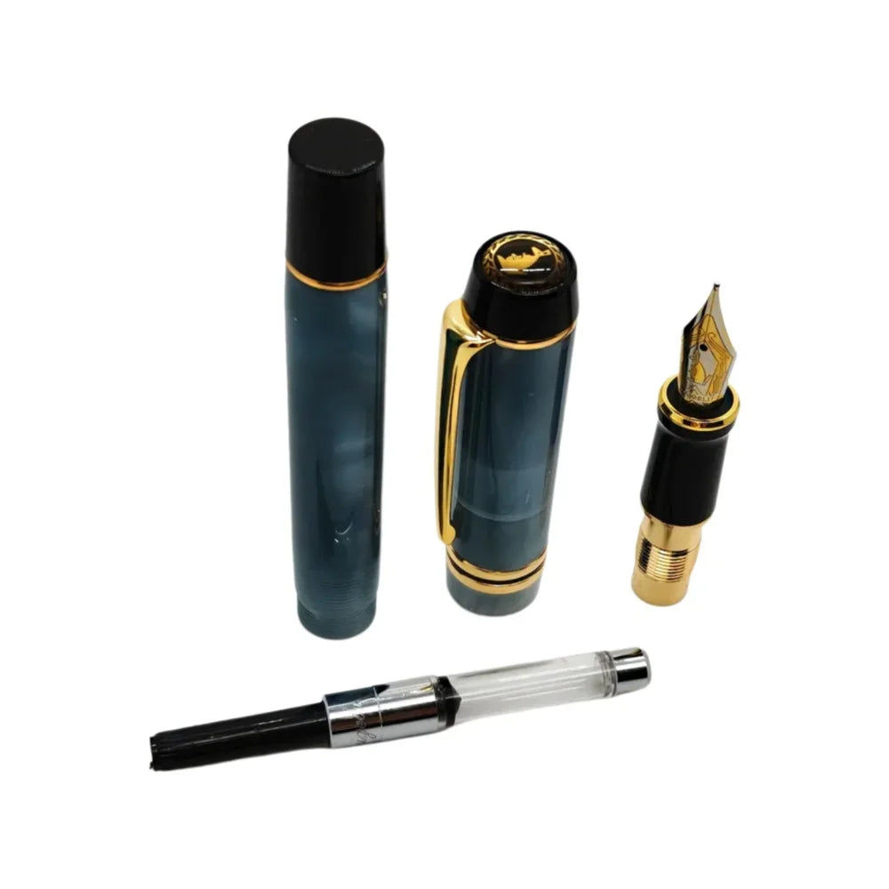 2025 New Kaigelu 316 Acrylic Resin Fountain Pen Fine Nib Blue Transparent Marbled Ink Pen Writing Gift for Students Office Busin Zpaxo