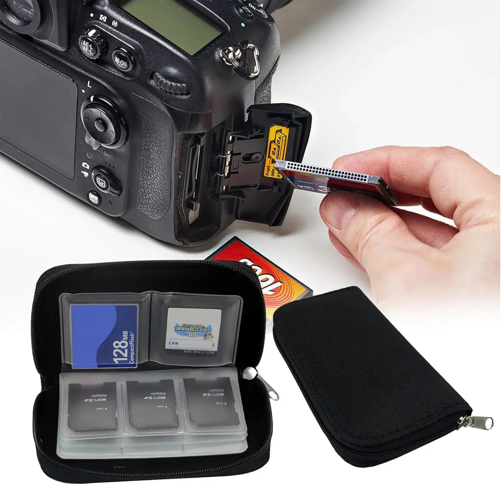 1 Game Memory Card Storage Bag Carrying Case Holder CF SD Micro SDHC Zpaxo