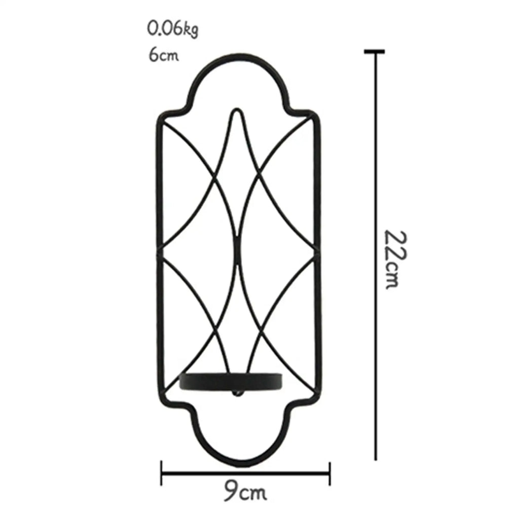 Metal Wall Hanging Sconce Candle Holder 3.5inchx8.6inch Candlesticks Holder Tealight Holder for Home Porch Decor Stylish Zpaxo
