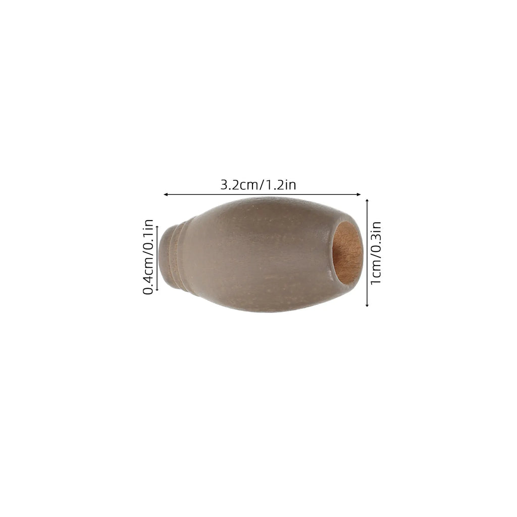 Wooden Blind Cord Knobs Olive Shaped Lightweight Hollow Solid Wood