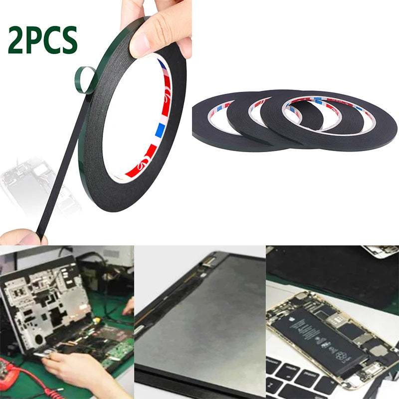 2Pcs 2/3/4mm 10meters Double Sided Sticky Foam Tape Adhesive LCD Screen Frameless For TV Borderless Curved Display Sealing Fix Zpaxo