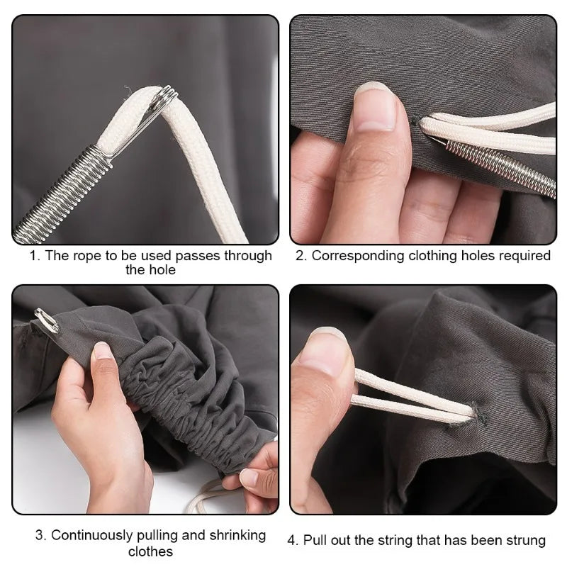1/10Pcs Rope Threading Tool Bendable Spring Drawstring Threader Clip Drawstring Thread Multi Functional DIY Sewing Accessories Zpaxo