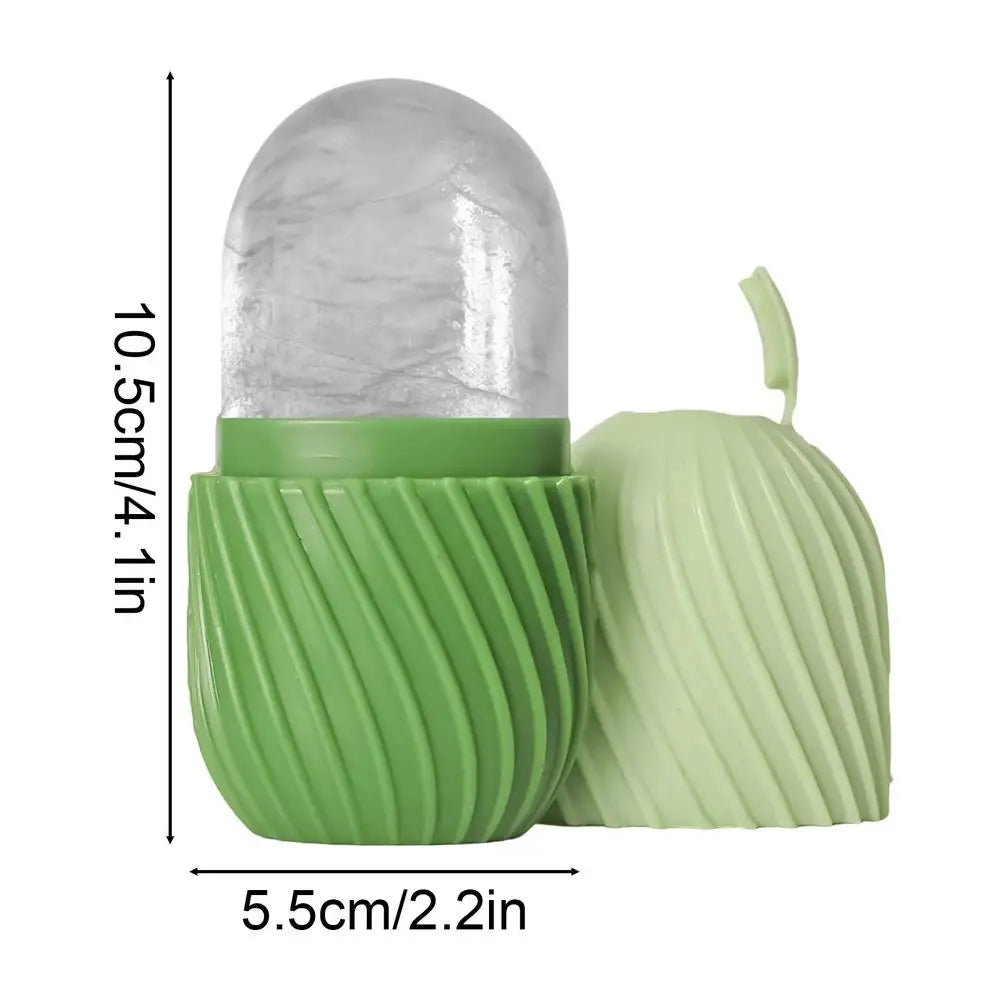 Face Ice Roller Silicone Reusable Massage Skincare Puffiness Dark Zpaxo D