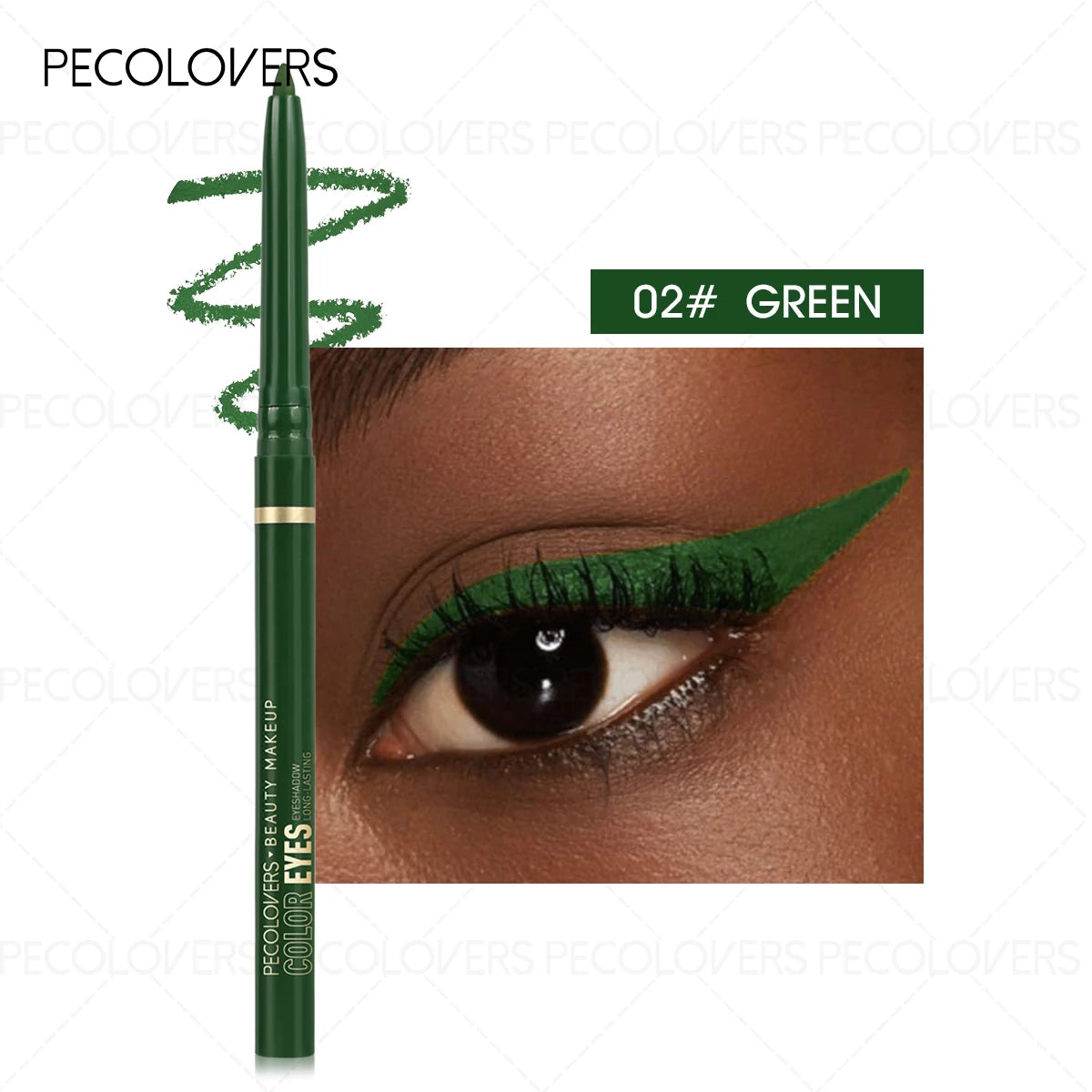 1pc Waterproof Green Eyeliner Pen Waterproof & Beginner-Friendly Green Eyeliner Pen, Effortlessly Achieve Charming Eyes Zpaxo 02