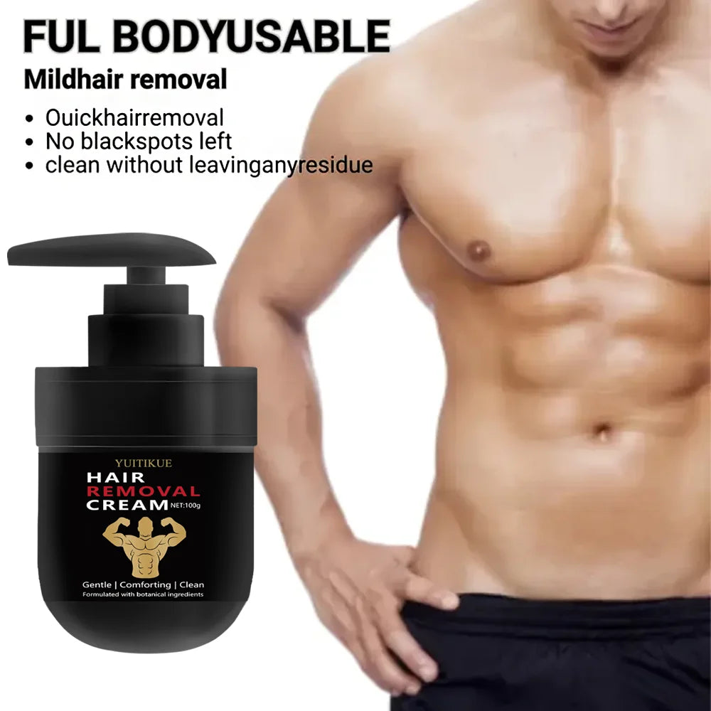 YUITIKUE Men's Hair Removal Cream 100g – Mild Full Body Hair Removal Cream Zpaxo