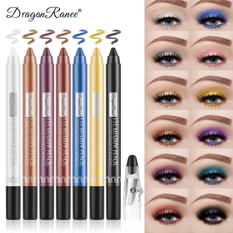12Colors Glitter Eyeshadow Pen Long Lasting Matte Eye Shadow Palette