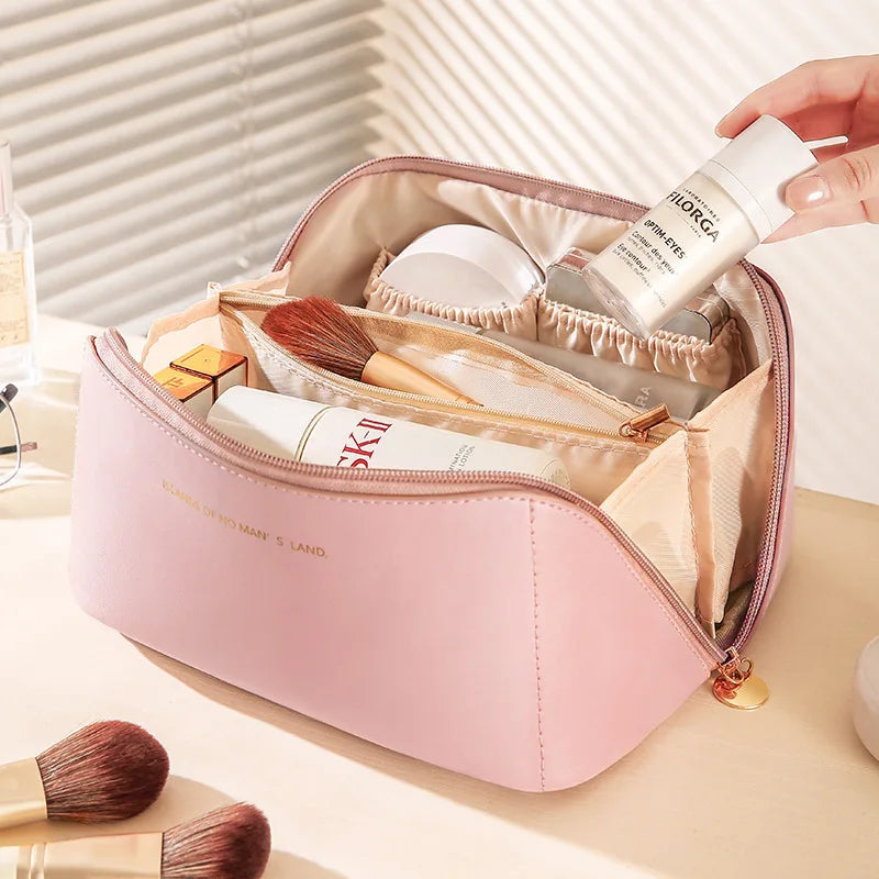 Makeup Organizer Female Toiletry Kit Bag Make Up Case Storage Pouch Luxury Lady Box, Cosmetic Bag, Organizer Bag for Travel Zip Zpaxo style 1 bag pink