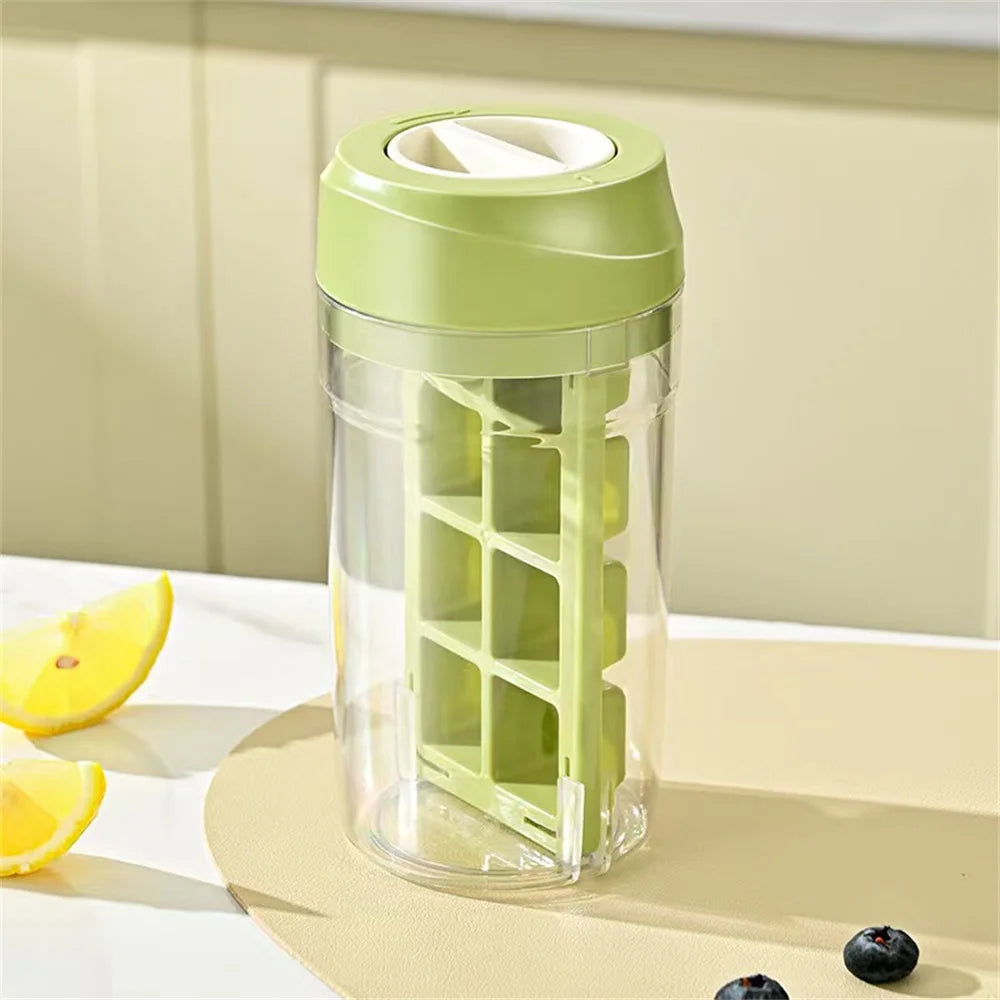 2-in-1 Ice Bottle 8-Cell Portable Machine Kettle Cream Mold Cooling Zpaxo green <500ml