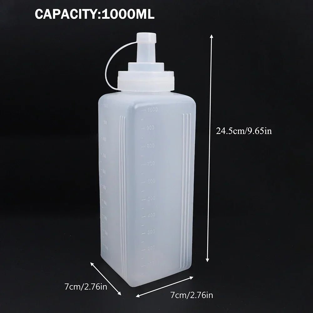 Large Squeeze Sauce Bottle – Kitchen Condiment Dispenser Condiment Squeeze Bottle Zpaxo 1000ML