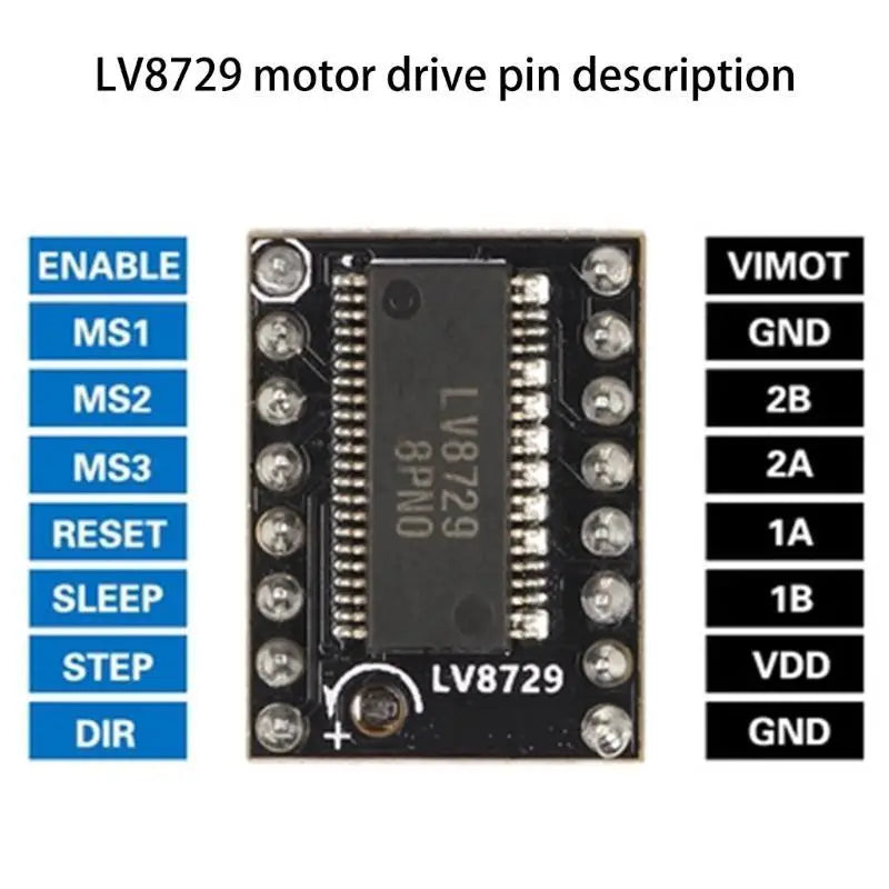 652F LV8729 Stepper Motor Driver Module 1.8A (Factory Default 0.8A) Drive Current Zpaxo