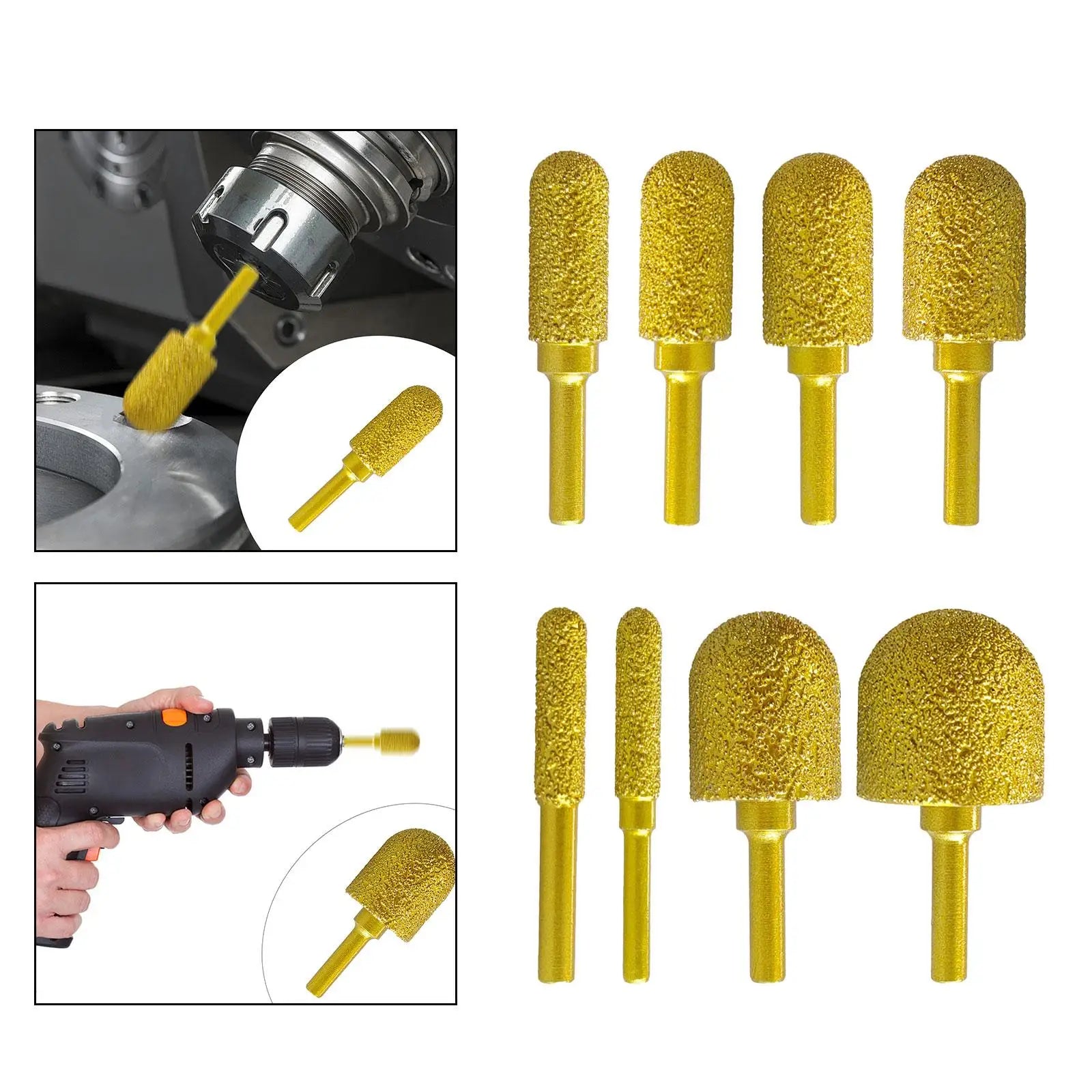 Diamond Grinding Burr Drill Bit 60mm Long Universal Rotary Tool Grinding Bit for Engraving Polishing Stone Carving Metal Zpaxo