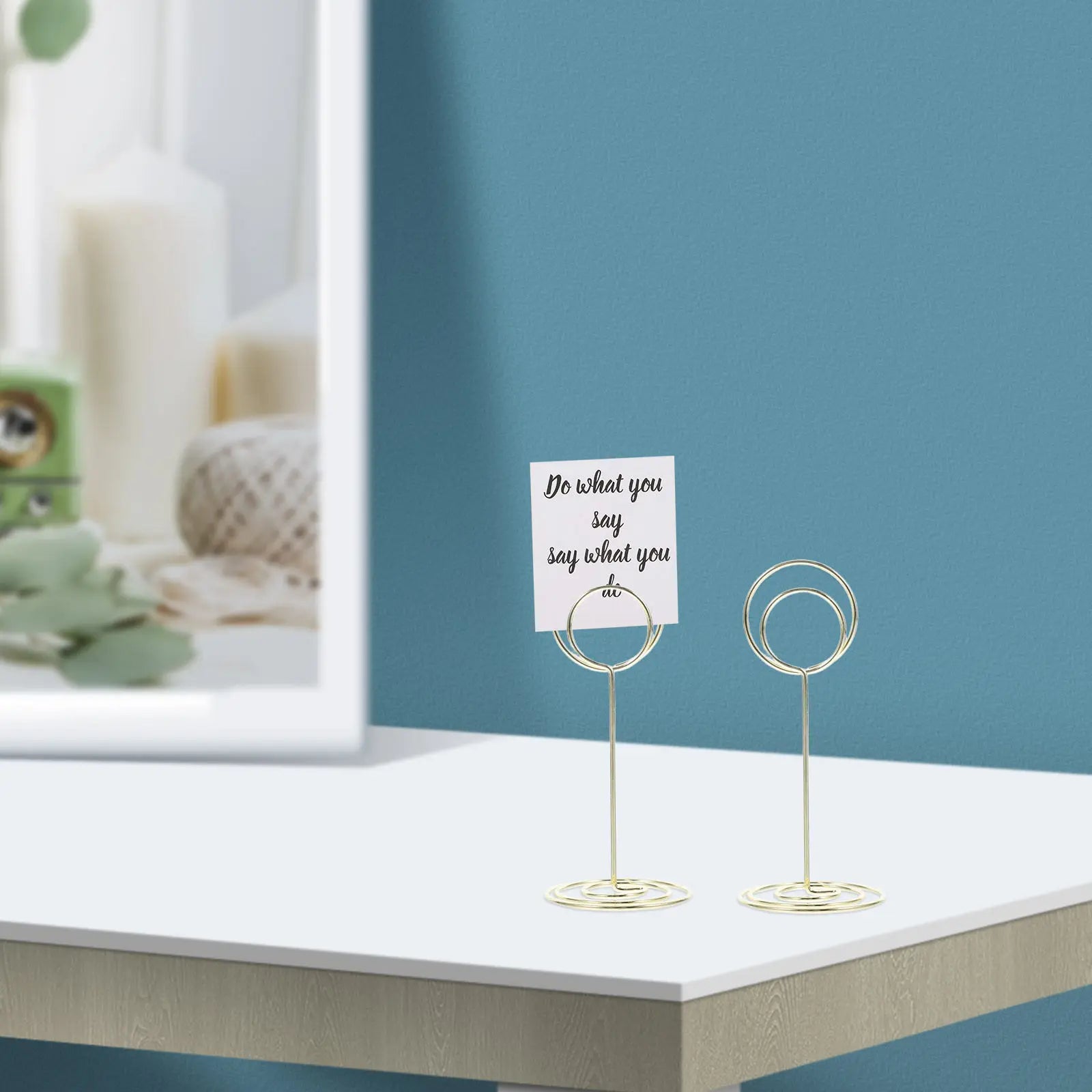 Peacock Note Holder Multifunctional Metal Business Card Display Stand
