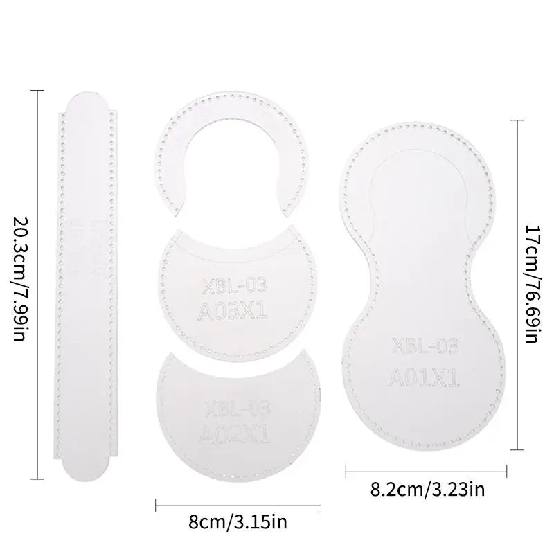 Leather Craft Coin Purse Acrylic Template DIY Sewing Tool Durable Zpaxo