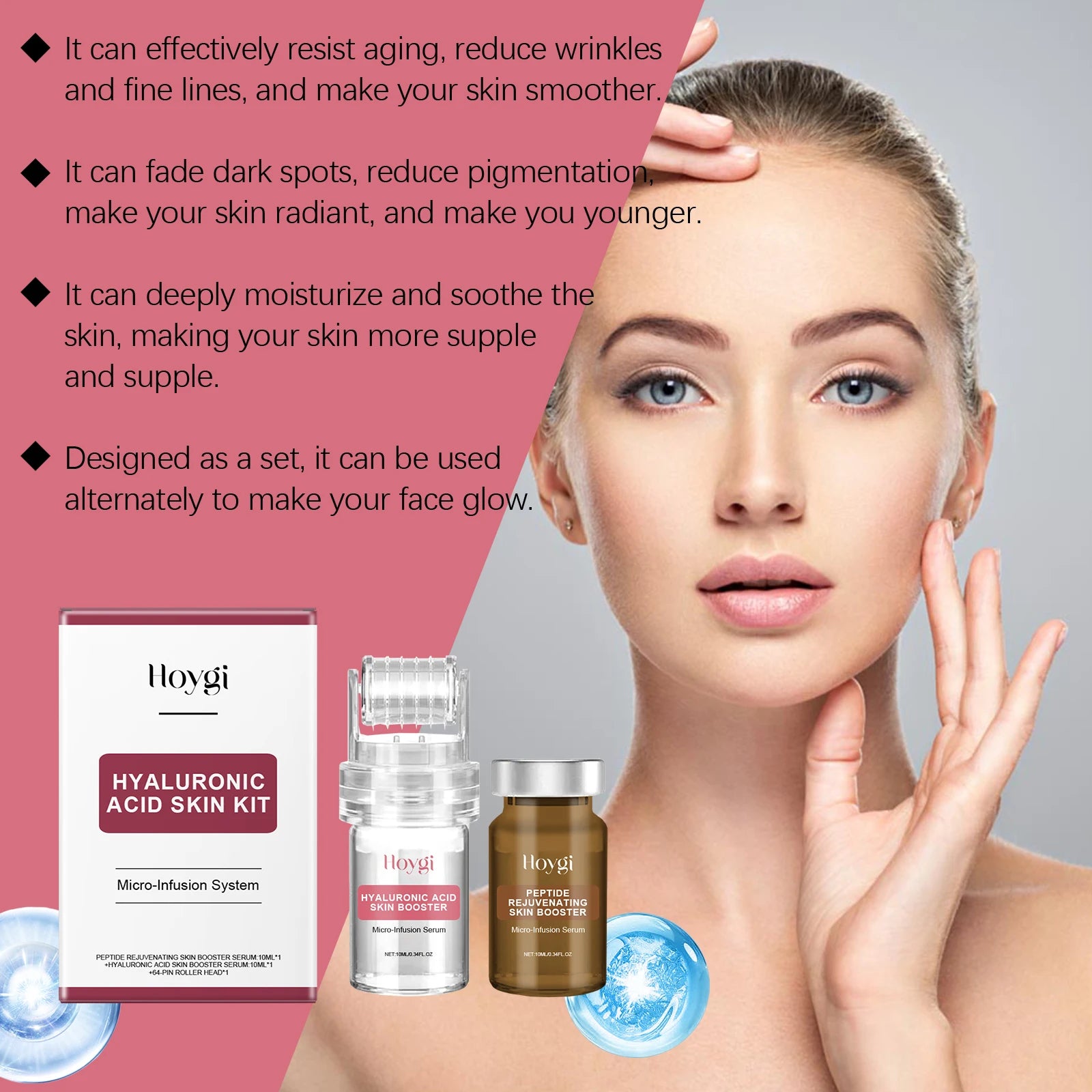0.25mm Microneedle Roller Facial Serum Vitamin E Deep Hydration Lock Moisturizer Gentle Nourishing Soothing Redness Skincare Zpaxo