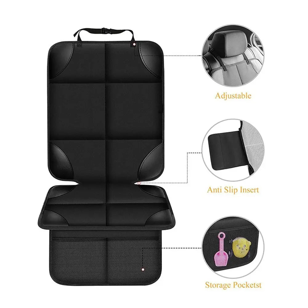 Waterproof Car Seat Protector Thick Pad Back Mesh Storage Pockets Zpaxo