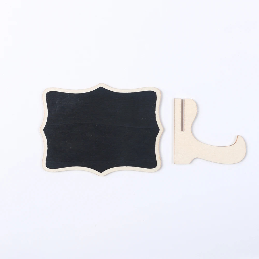 10Pcs Chalkboard Labels With Easel Mini Chalkboard Signs Wooden Chalkboards for Weddings Birthday Message Zpaxo