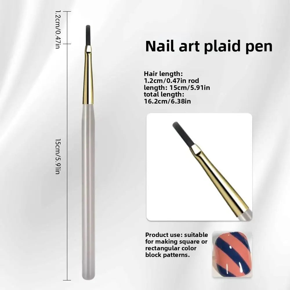 Durable French Plaid Nail Art Pen Professional Detail Liner Brushes Zpaxo