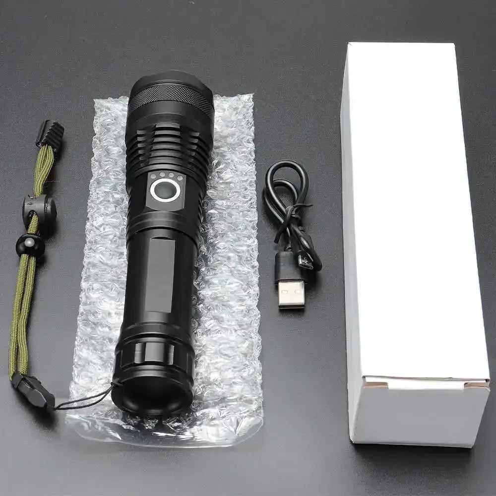 ESMARTER XHP90 LED Tactical Flashlight – Rechargeable & Waterproof