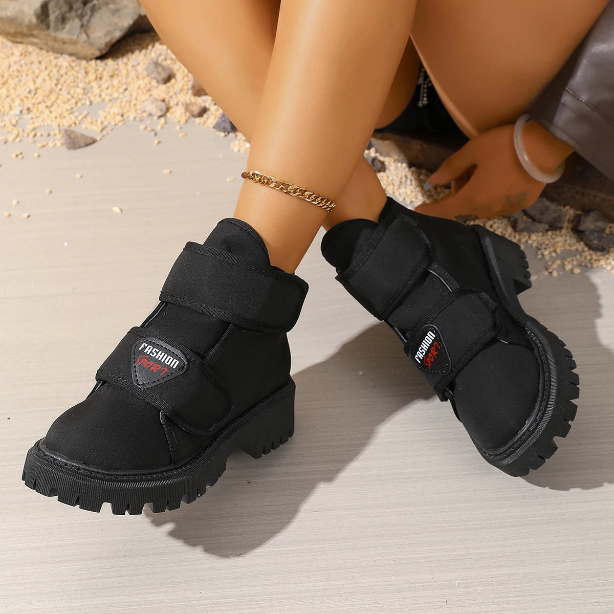 Women Ankle Boots 2025 New Comfortable Sports Shoes for Women Waterproof Outdoor Flats Shoes Winter Autumn Designer Snow Boots Zpaxo