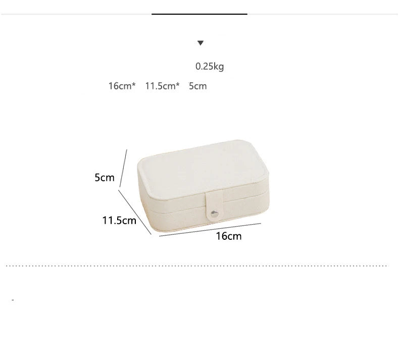 Portable Leather Jewelry Travel Organizer Box | Rings & Earrings Jewelry Travel Case Zpaxo