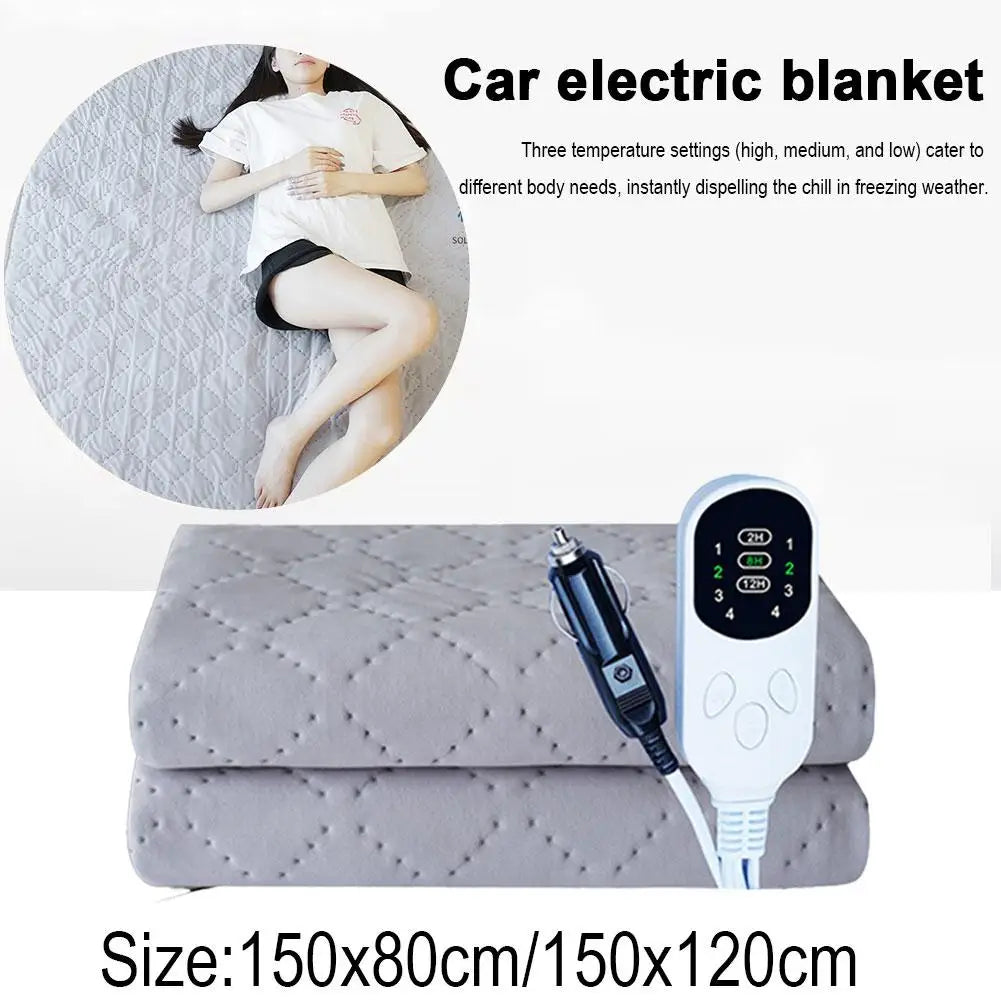 12V Car Electric Blanket – Heated Travel Blanket for Camping Car Electric Blanket Zpaxo