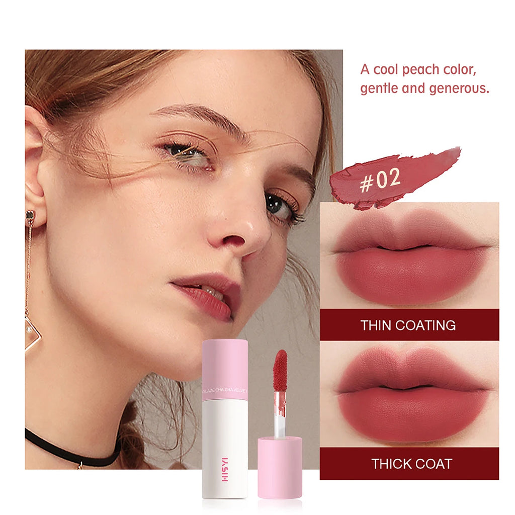 5-color Matte Velvet Lip Gloss Waterproof Moisturizing Nude Mud Zpaxo