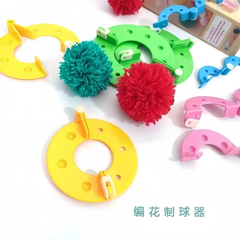 4 Sizes DIY Sewing Tools Pompon Plastic Pom Maker Clover Fluff Ball Zpaxo