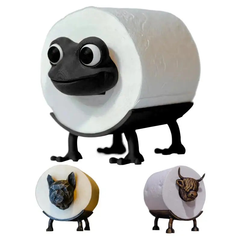 Cute Dog Shape Toilet Tissue Rack Standing Storage Roll Paper Holder