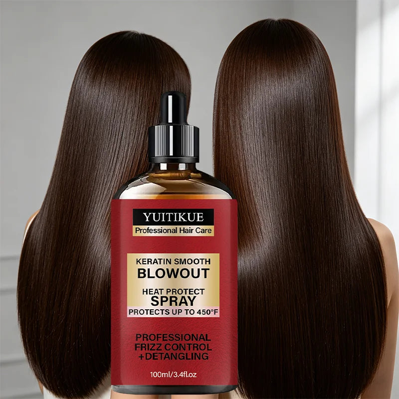 Keratin Heat Protect Spray 450°F – Frizz Control & Detangling Heat Protectant Spray Zpaxo