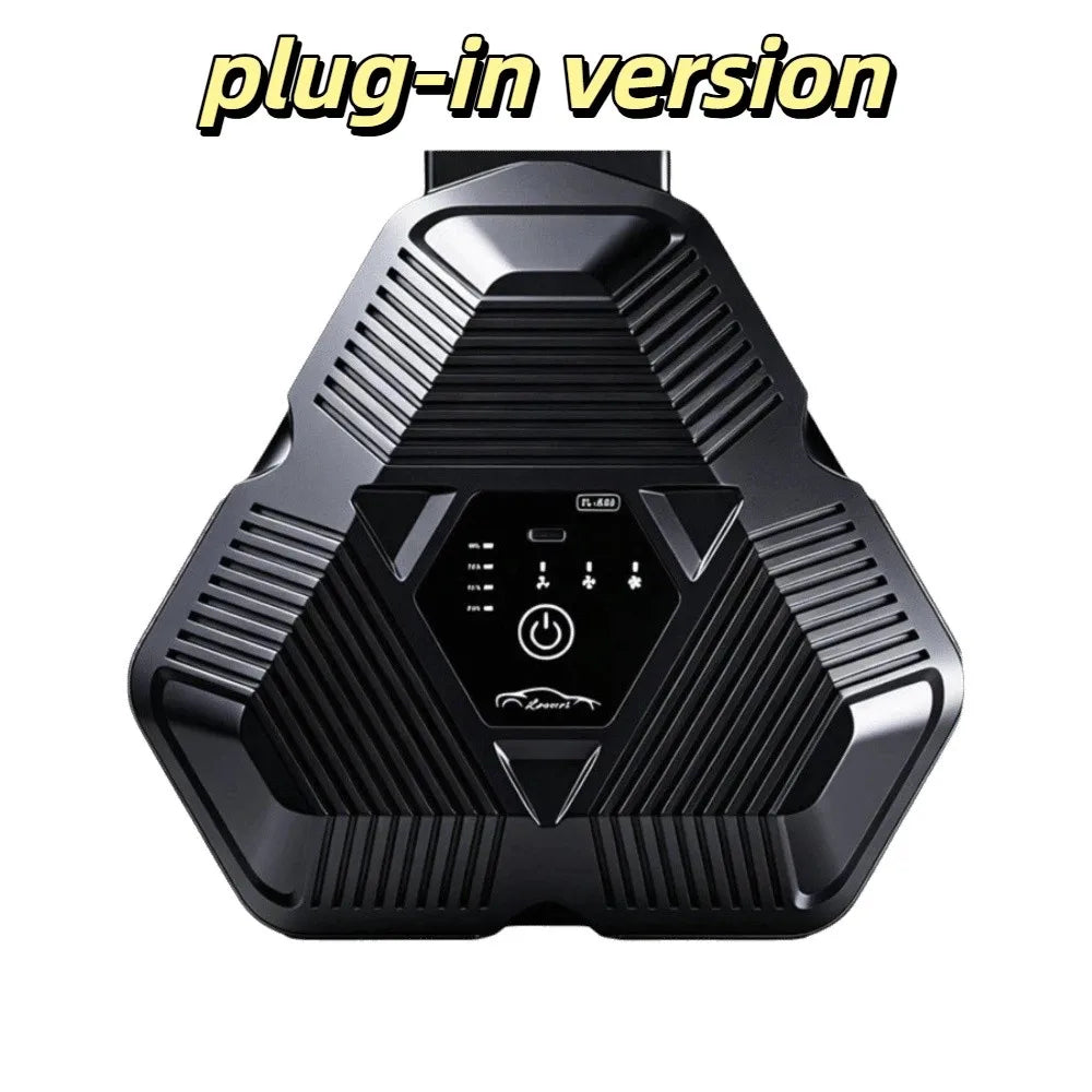 Highway Rechargeable Car Window Fan Three Outlets Double-clamp Zpaxo Style-D