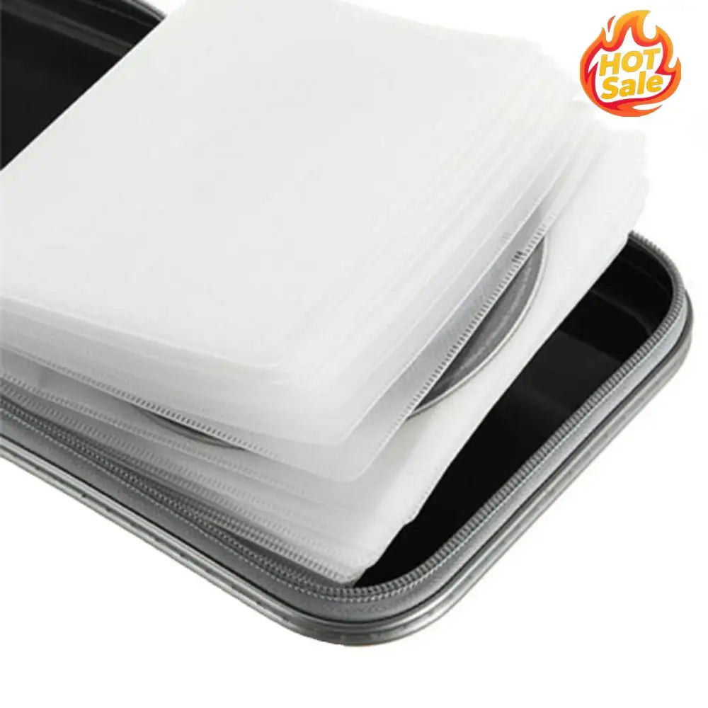 Portable 40Pcs Disc CD DVD Wallet Storage Organizer Case Boxes Holder CD Sleeve Hard Bag Album Box Cases with Zipper Zpaxo