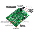 7~12V 3/4-Wire BLDC Driver Board Brushless Motor Speed Control Overcurrent Protection Zpaxo Motor Drive Board