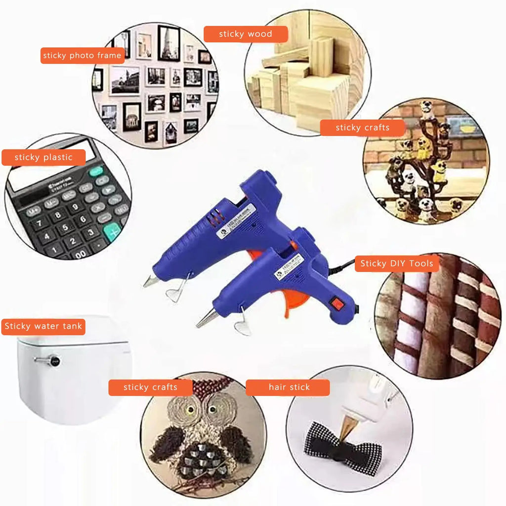 20W Hot Melt Glue Gun with Seal Wax Glue Sticks Household DIY Industrial Guns Heat Temperature Thermo Electric Repair Tool Zpaxo