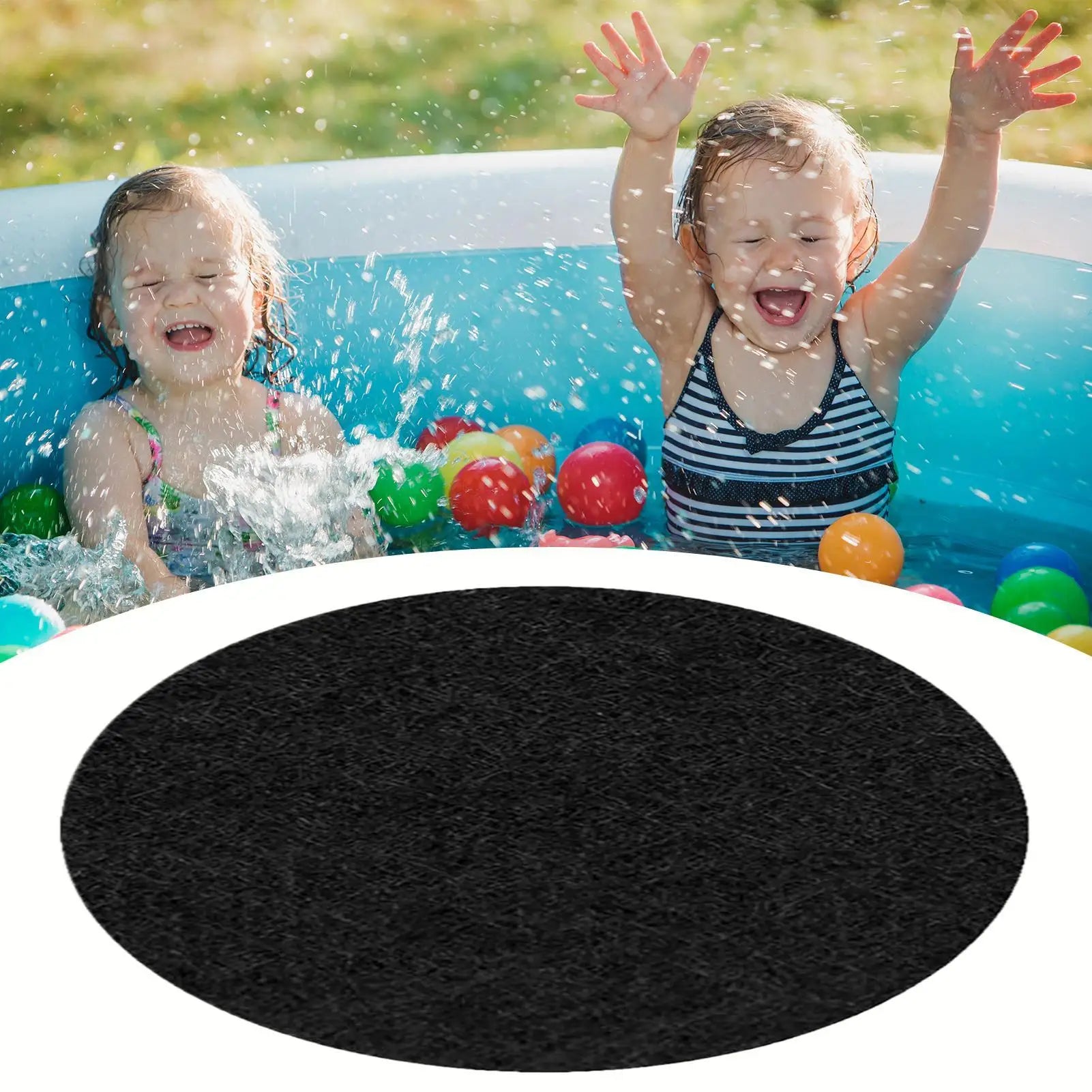 Round Pool Ground Pad Foldable Puncture-proof Protective Mat
