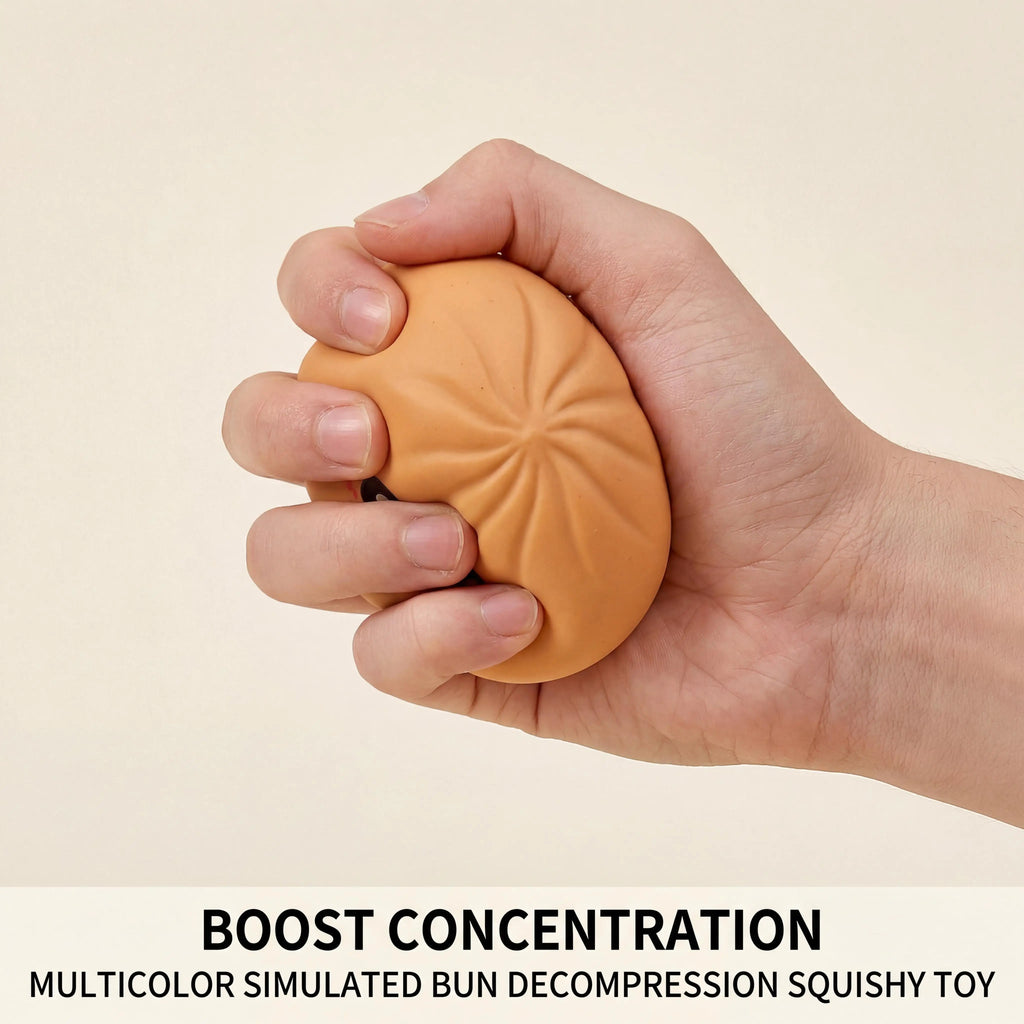 Dumpling Squishy Toy with Steamer – Stress Relief Ball (4 Colors) Squishy Stress Toy Zpaxo