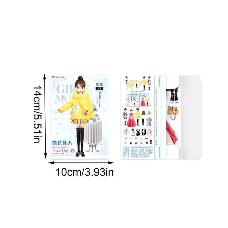 Magnetic Princess Paper Dolls Cutouts Pretend Play Outfit Magnet Clothes Puzzles Creative Fashion Dress Up For Birthday gifts Zpaxo