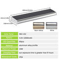 Solar LED Wall Lamp 12000mAh Waterproof Aluminum Billboard Lights for Garden Advertisement Security Spotlights Outdoor Lighting Zpaxo WHITE Warm White-4000K