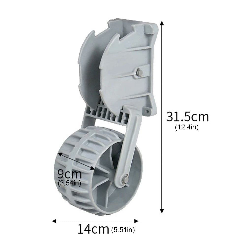 Flip Up Retractable Dinghy Wheels Easy Mount Inflatable Boat