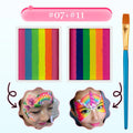 Rainbow Face Body Paint Makeup Water-soluble Painting Palette Zpaxo 3pcs-07-11