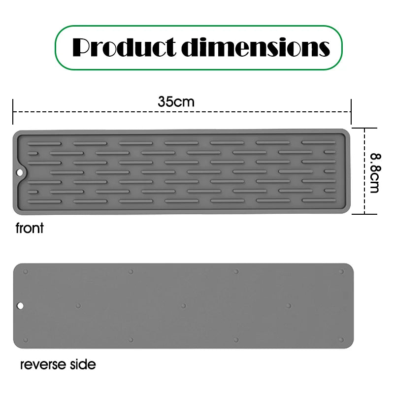 Durable Stylish Silicone Bar Mat Spills Coffee Glass Drying Perfect