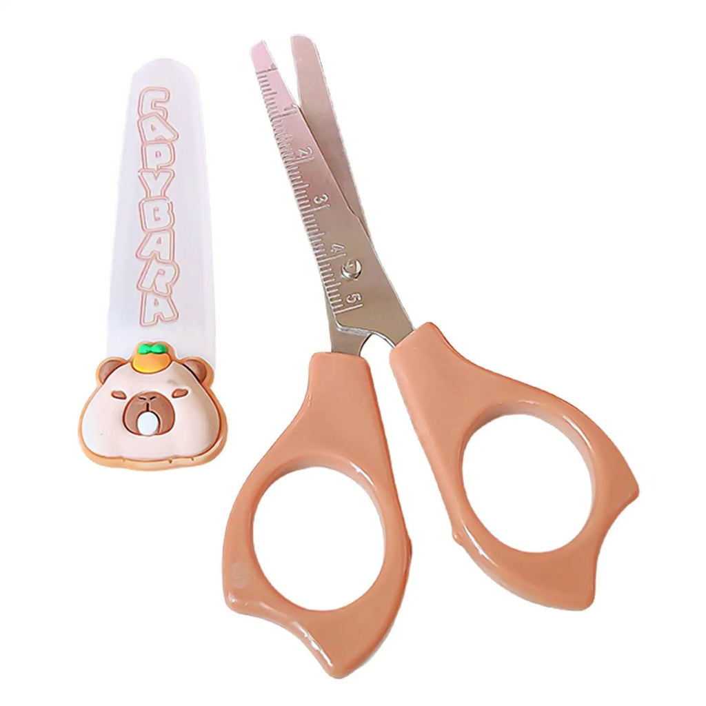Capybara Kids Safety Scissors – Round Tip & Anti-Slip Handle Kids Safety Scissors Zpaxo