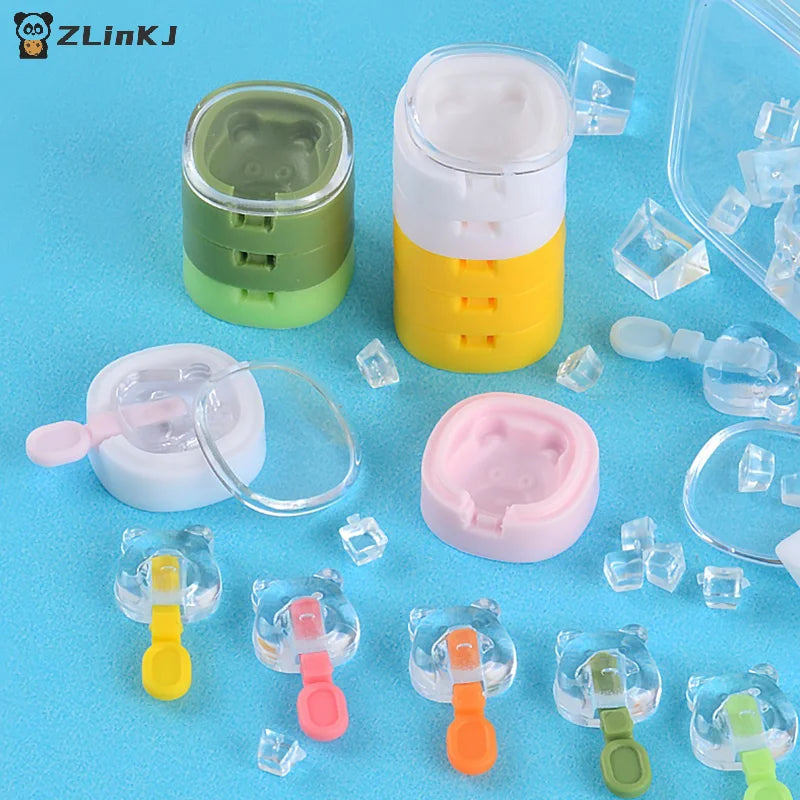 ▶2/3Pcs Miniature Dollhouse Simulation Making Ice Stick Mold Mini Bear Ice Stick Model Toys For Doll Accessories Girl Toy Zpaxo