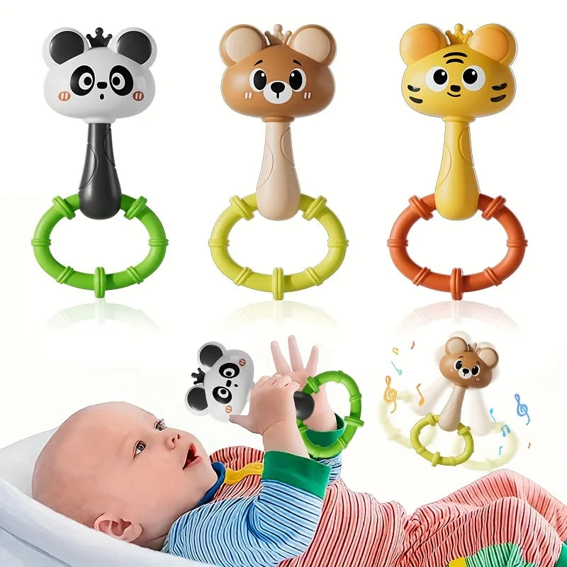 Bear Tiger Hand Chime Toy Learning Sensory Music Sound Fine Motor