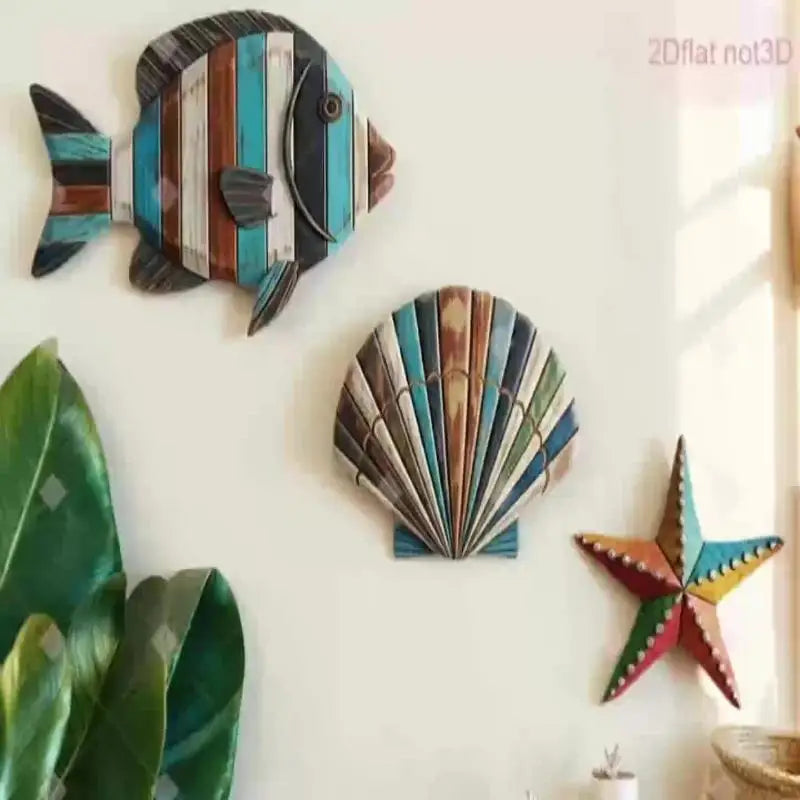 3-Piece Wooden Ocean Wall Decor – Nautical Hanging Signs Set Wooden Wall Decor Zpaxo