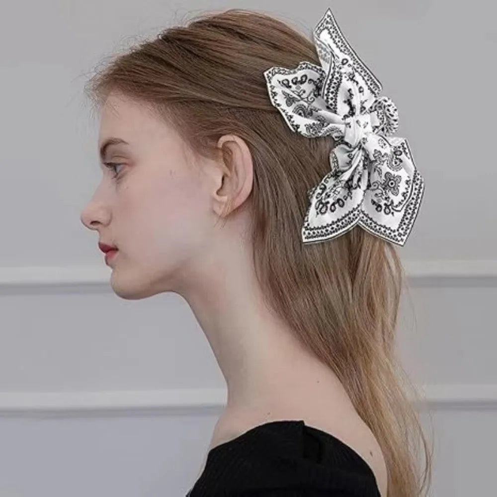 New Double-sided Hair Clip Large Cashew Flower Butterfly Knot Scratching Hair Accessory Shark Clip For Women Summer Vacation Zpaxo